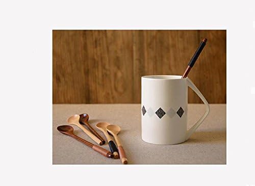 2 Set Retro ručno izrađenih drvenih dugih kašika za čaj sa kašikom za kafu sa vezicom za kablove