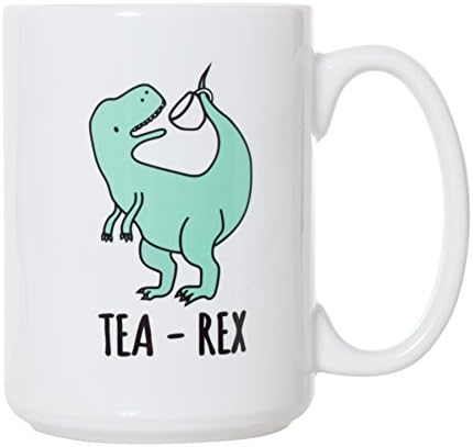 Čaj - Rex smiješna šolja Tyrannosaurus Rex - 15oz Deluxe dvostrana šolja za čaj od kafe