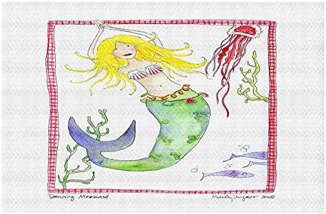 Dianoche tkani tepisi, kuhinjske prostirke, prostirke za kupatilo Marley Ungaro Dancing Mermaid Large 4x6 Ft