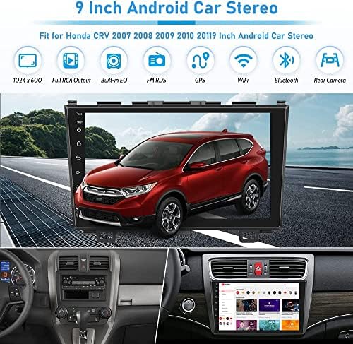 Hikity Android 11 Auto Stereo za Honda CRV 2007 2008 2009 2010 2011 2012 Radio sa 9 Touchscreen Headunit GPS navigacija & amp ;2GB