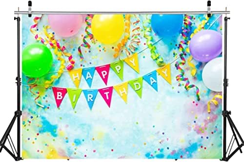 LYWYGG 7x5ft Happy Birthday backdrops Party Dekoracije Colorful Birthday Banner pozadine Boys Girls Birthday Party Indoor outdoor Decorations Supplies for Kids CP-435