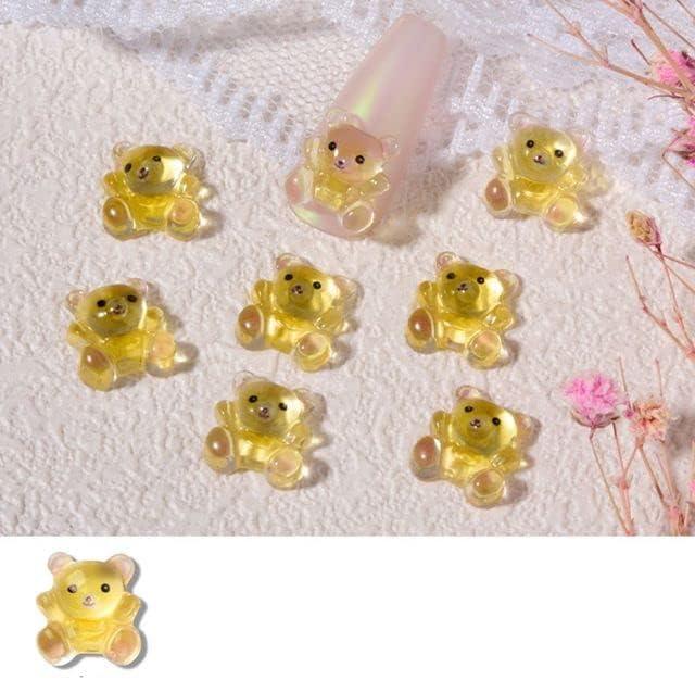 2kom slatki medvjed 3d ukrasi za nokte Web poznata oprema za nokte Teddy manikir japanski stil DIY za dizajn noktiju -