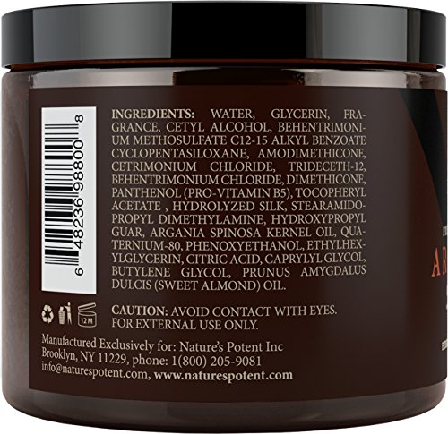 Arganovo ulje Maska za kosu, organski Argan & bademova ulja - dubinski regenerator, popravak suho oštećen ,boja tretirana & amp;