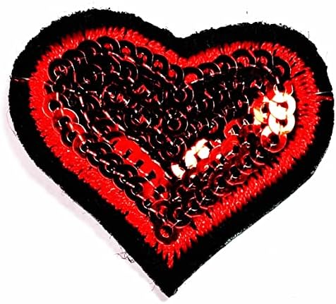 Kleenplus Mini Cute Heart Cartoon Patch crveno srce šljokice zakrpe vezene zakrpe za odjeću farmerke jakne šeširi ruksaci kostim šivenje