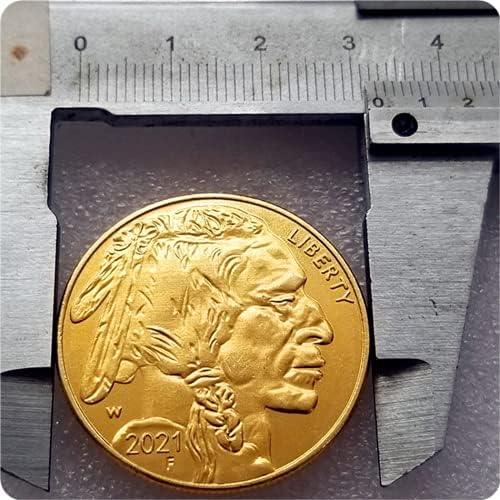 Kockea Copy 2017 i 2021 Indijska glava Bufonalo Gold Coin 50 dolara-replika USA Suvenir Coin Lucky Coin Hobo Coin Morgan Dollar Collection