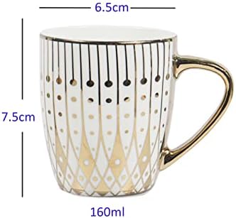 Femora ručno izrađene keramičke šolje za kafu indijske zlatne šoljice za čaj & nbsp; Set od 6 , kapućino šoljice, šoljice za kafu,