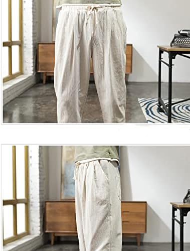 Zontoldy muške hlače pamučna posteljina joga golf plaža jogger znojne salone harem hlače pantalone