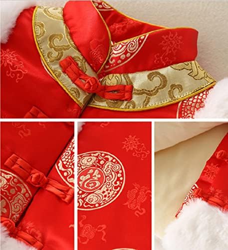 Quenny Baby Romper odijela, baby tang odijelo Novogodišnja odjeća, zimski kineski stil svečani vezeni velet odijela.