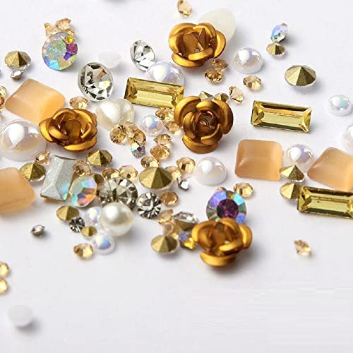 1 kutija 3d kamenčići za nokte ružin nakit dijamant DIY Gems šarmantna mješavina kristalni ukrasi za nokte Gel sjajni dodaci za nokte