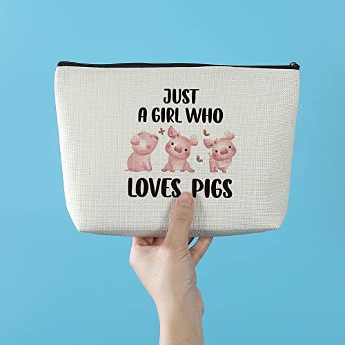 Azteoiz Pig Decor Pig pokloni za djevojčice žene Pig Makeup Bag Pig pokloni za pig Lovers rođendanski pokloni za njenu najbolju prijateljicu
