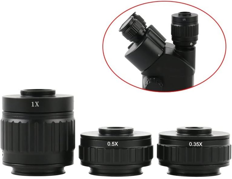 Komplet opreme za mikroskop za odrasle 1x 0.35 X 0.5 X Adapter objektiv 38mm C-mount Adapter Trinocular Stereo Microscope Lab potrošni