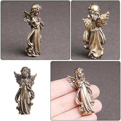 Hanabass Angel Ornament Copper Figurine Ornament Poklon: statuu sećaju Skulplovnog statua Dekor dekora Prikaži simpatičnost Zahvalnost Berigement Prijateljstvo Molitvene poklone Kupid Skulptura za molitvu