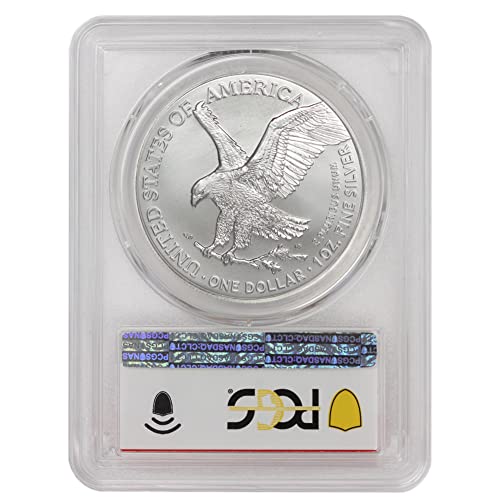 2021 1 oz Američki srebrni orao draguljcirani koinfolio $ 1 Gemunc PCGS