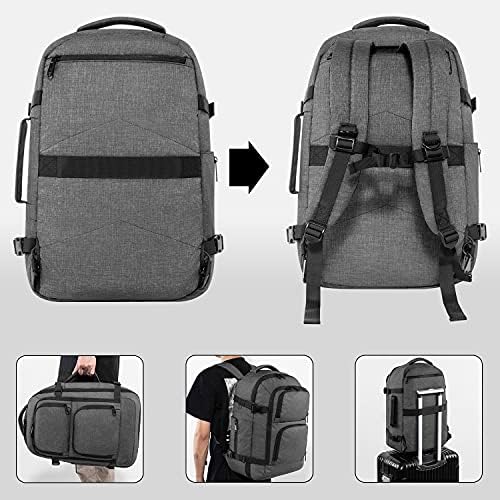 Dinictis 40L putni ruksak za Laptop od 17 inča, ruksak za kofer odobren za nošenje na letu, vodootporan Weekender Business veliki dnevni ruksak za muškarce i žene-tamno siva
