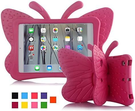 iPad mini futrola za djecu, Feitenn netoksična lagana težina 3D crtani leptir EVA kućište otporne na otpornosti za iPad Mini / Mini 2 / Mini 3 / Mini 4 / Mini 4