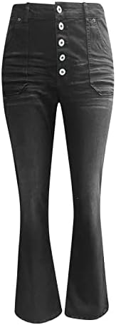 Pantalone za žene za žene Jean elastične struke ispravljene pantalone strije Slim Fit Bootcut đa Žene Skinke Jeans Hlače