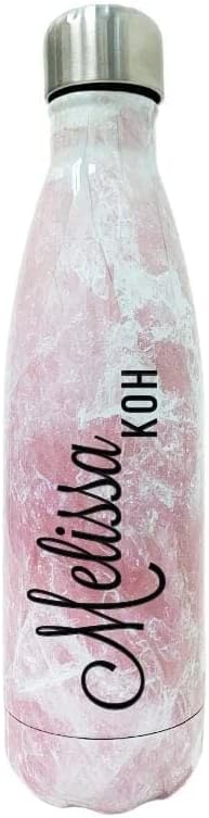 Prilagođena izolirana bočica od nehrđajućeg čelika - ružičasti mramor
