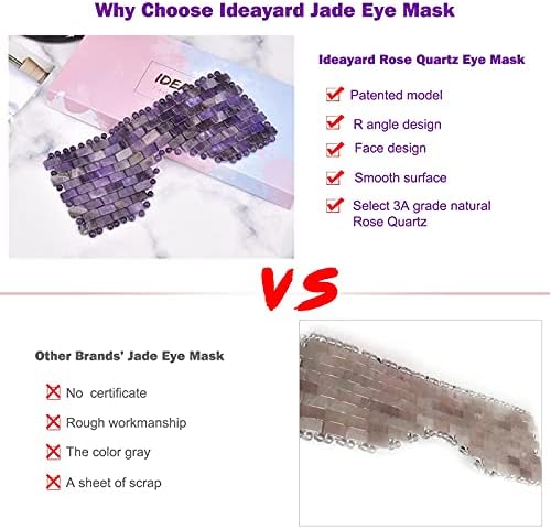 IDEYYARD žade maska ​​za hlađenje maska ​​za spavanje sva prirodna maska ​​za oči od žada za vruću i hladnu terapiju protiv starenja, glavobolja i migrene reljefna maska