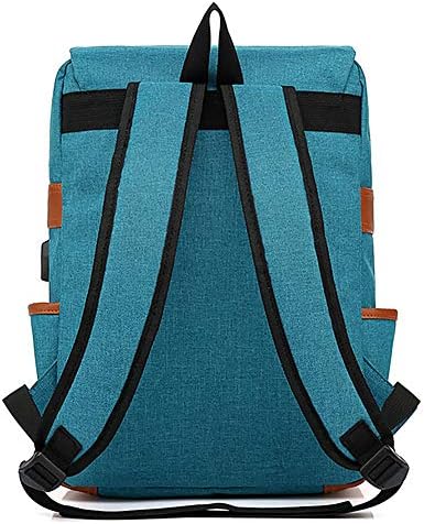 Junlion Vintage Backpad backpack poklon za žene muškarci, školski fakultet Tanak ruksak odgovara 15,6 inčni macbook plavi
