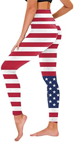 4. jula High Squiks gamaše za žene Američka zastava joge trke ultra ultra mekane četkice rastezane teretane