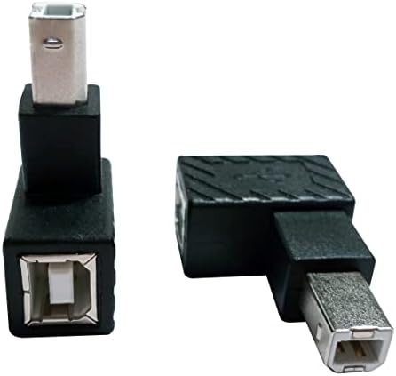 Shanfeilu 90 stupnjeva USB 2.0 Tip B Printeri, USB 2.0 B muški za tip B Ženski desni kut Print i prenos podataka Extension Connector za skener pisača Fax HDD 2 kom