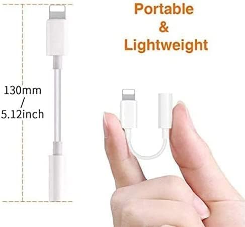 [Apple MFI certificirano] Munja na 3,5 mm Priključak za slušalice, 3 pakovanje adaptera za slušalice za iPhone do 3,5 mm Audio AUX priključni adapter za iPhone 14 13 12 11 XR XS x 8 7 iPad