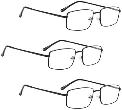 LUR 3 pakovanja metalnih naočala za čitanje + 4 paketa klasične naočale za čitanje