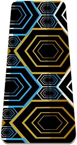 Siebzeh tamna boja geometrijski heksagonalni romb Premium Thick Yoga Mat Eco Friendly Rubber Health & amp; fitnes non Slip Mat za