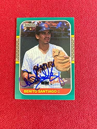 1987., Benito Santiago, autogramirani Donrus Rookie Padres - MLB autografirane bejzbol kartice