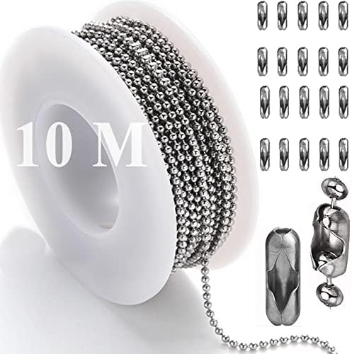 Lanac ogrlica od nerđajućeg čelika za narukvice za izradu nakita-srebrni lanac od 33 stope sa konektorima od 20 kom-Dodaci za žičani