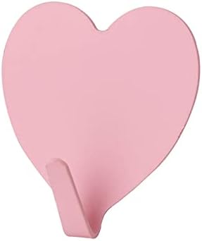Ziytex 5pcs Pink Love Ljepljiva kuka za bresk Heart Metal kuka Naslona Tipka Tipka za kucanje Kuka za kupatilo Zidni kukom Samoljepljivi