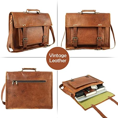 Vintage stvari kožni laptop messenger putni uredski crossbody tablight satchel najbolja računarska torba za muškarce i žene