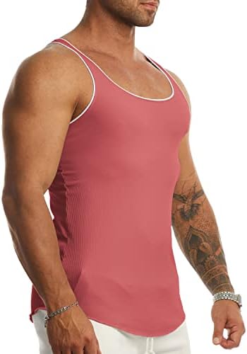 Ouber muške teretane Cisterne mišića TOP Atletic Workout majica bez rukava za plažu koja trči bodybuilding