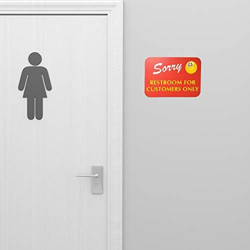 Žao mi je toalet za kupce samo znak | Kupatilo Znak za restorane, trgovine, preduzeća | 10 x 7