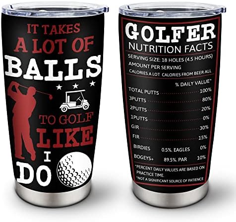 Golf Pokloni za muškarce, smiješni golf pokloni za muškarce jedinstvene, ljubitelji ljubitelja za muškarce za muškarce, golf dodaci za muškarce, golf pokloni za žene golferi, golf prehrana pokloni 20oz