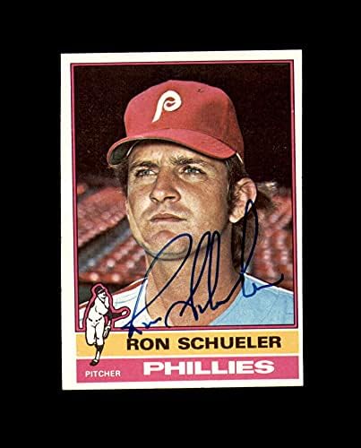 Ron Schueler Hand potpisao je 1976. Topps Filies Autograph
