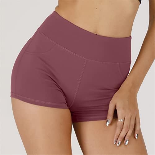 Ženske uske čvrste šljokice za šljapske breskve Yoga kratke hlače sa džepovima Plus size bešavne kratke tajice kratke tapne