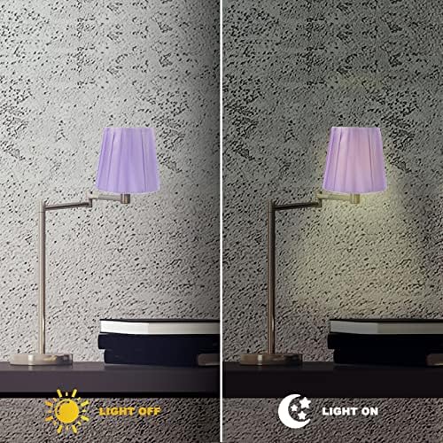BEAUPRETTY Small Lamp Shader Clip na žaruljive svjetlosne cijevi za platnu krpu za lampicu za stolni svjetiljka svijetla purpurna