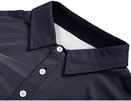 V Valanch Golf Majice za muškarce Kratki rukav tiskali vlagu Wicking Polo majice Sportske teniske košulje