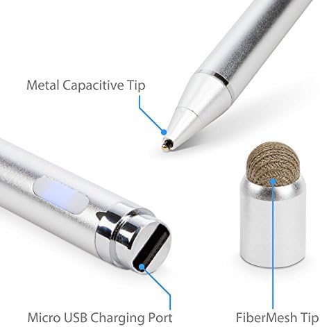 Boxwave Stylus olovkom Kompatibilan je sa LG G6 - AccuPoint Active Stylus, Elektronski stylus sa ultra finim vrhom za LG G6 - Metalno srebro
