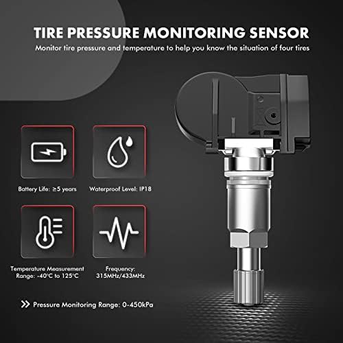 Senzori sistema za nadgledanje tlaka premium guma Kompatibilni sa Honda Passport 2019-2021 Odyssey 2018-2020 Ridgeline Acura NSX RDX