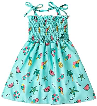 Haljine za djevojčice male djevojčice haljine na plaži bez rukava djeca crtani štampani princeza Odjeća odjeća za djevojčice