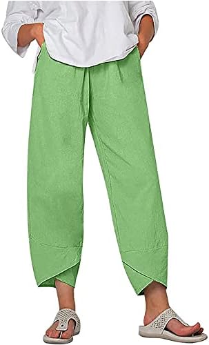 YuTanral posteljine za žene Ljeto elastično struk casual široke noge Palazzo hlače Trendy Beach Loot Fit Lounge Pants Stores