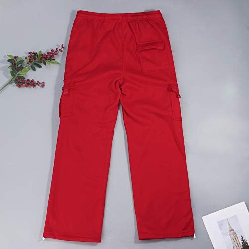 Lounge hlače sa sijskom mens workout sa džepovima elastična struka vučne kamenke pamučne posteljine pune boje labave ležerne pantalone
