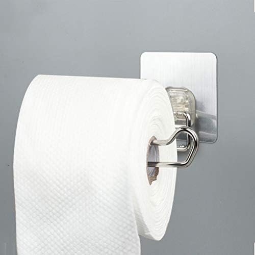 Amosfun kupatilo i skladištenje Samoljepljivo držač tkiva od nehrđajućeg čelika Ljepljiva visina kupaonice WC indijski papir Organizator ručnika