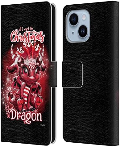 Dizajn kućišta za glavu zvanično licenciran Sheena Pike St. Patrick Day Clover Dragon Holiday Leather Book Wallet Case Cover kompatibilan sa Apple iPhone 14 Plus
