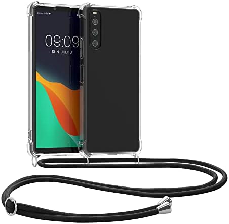 KWMobile Crossbody Case kompatibilan sa Sony Xperia 10 IV Slučaj - Clear TPU telefon za telefon sa remen kabelama sa vrpcom - prozirna