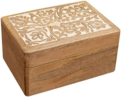 Ručno izrađena i ručno izrađena drvena kutija za nakit, Organizator nakita, drveno blago, vintage blaga kutija za prsa, vintage stil