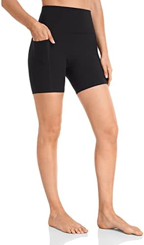 Heynuts esencijalni biciklističke gaćice sa bočnim džepovima za žene, visoki struk treneri kompresije Yoga kratke hlače 4 '' / 6 '' / 8 ''