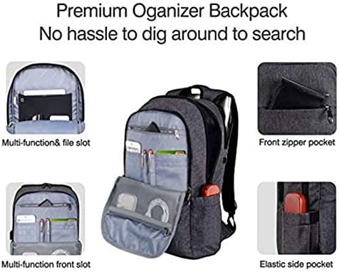 Kopack laptop ruksak, 15.6in tanak ruksak za muškarce / žene, zaštita od krađe malog ruksaka računara sa USB punjenjem, izdržljivi